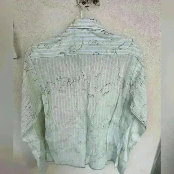 Georg Roth button up paisley top stitch men’s shirt - Picture 3 of 4